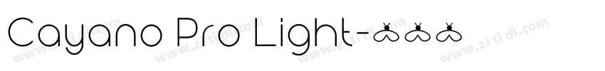 Cayano Pro Light字体转换 Cayano Pro Light字体转换